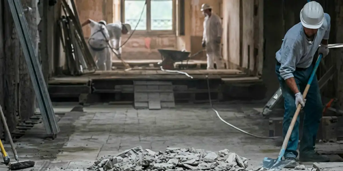 fire damage restoration professionals performing structural cleanup and restoration after a fire in Sarasota, FL